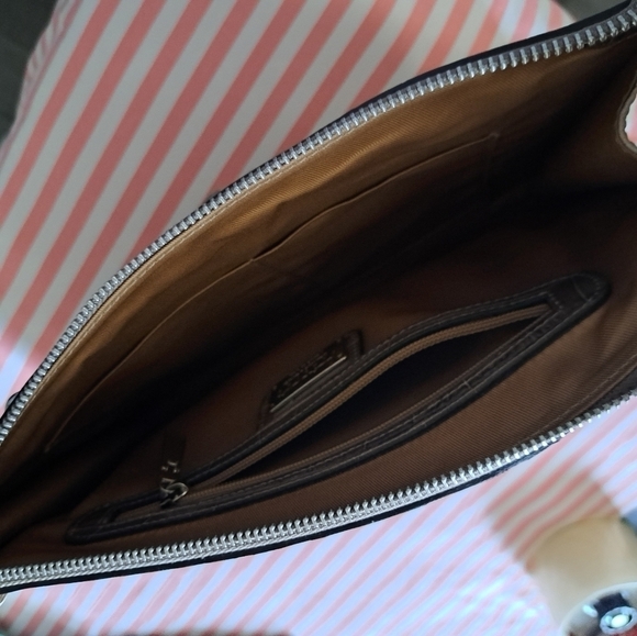 CLAUDIA FIRENZE Italy embossed Stars croc look leather chunky chain purse bag - Picture 8 of 16